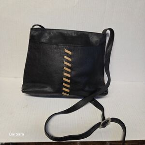 Vintage 80s/90s Robert Anthony Canada 2-tone Leather Crossbody/Shoulder Bag